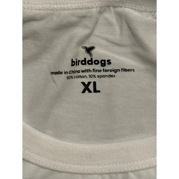 NWT Birddogs Men’s White Graphic Crewneck T-shirt Bird Logo Sz XL - Picture 8 of 10